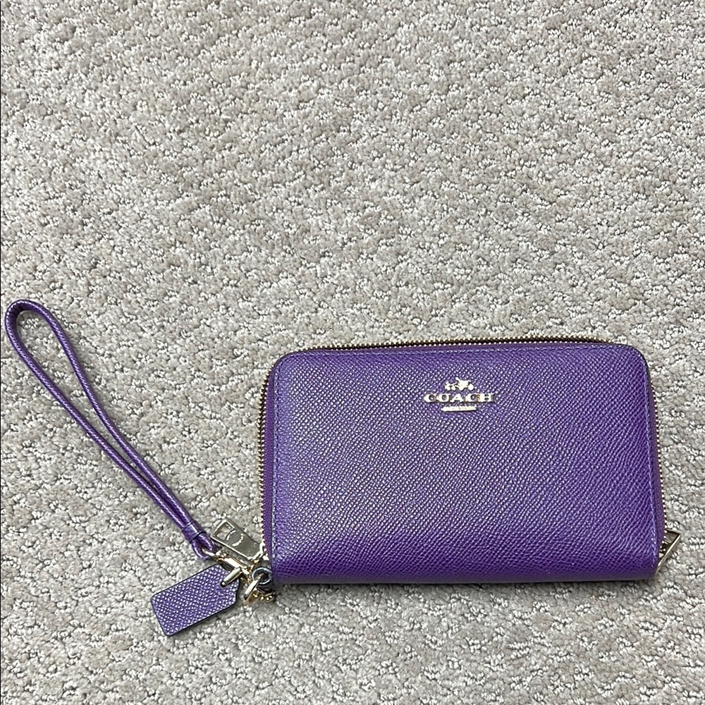 Coach Purple Wristlet Wallet